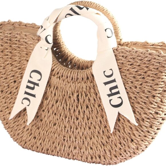 Handbags - Women's Straw Woven Tote Bag Summer Beach Purse Casual Spacious Lightweight